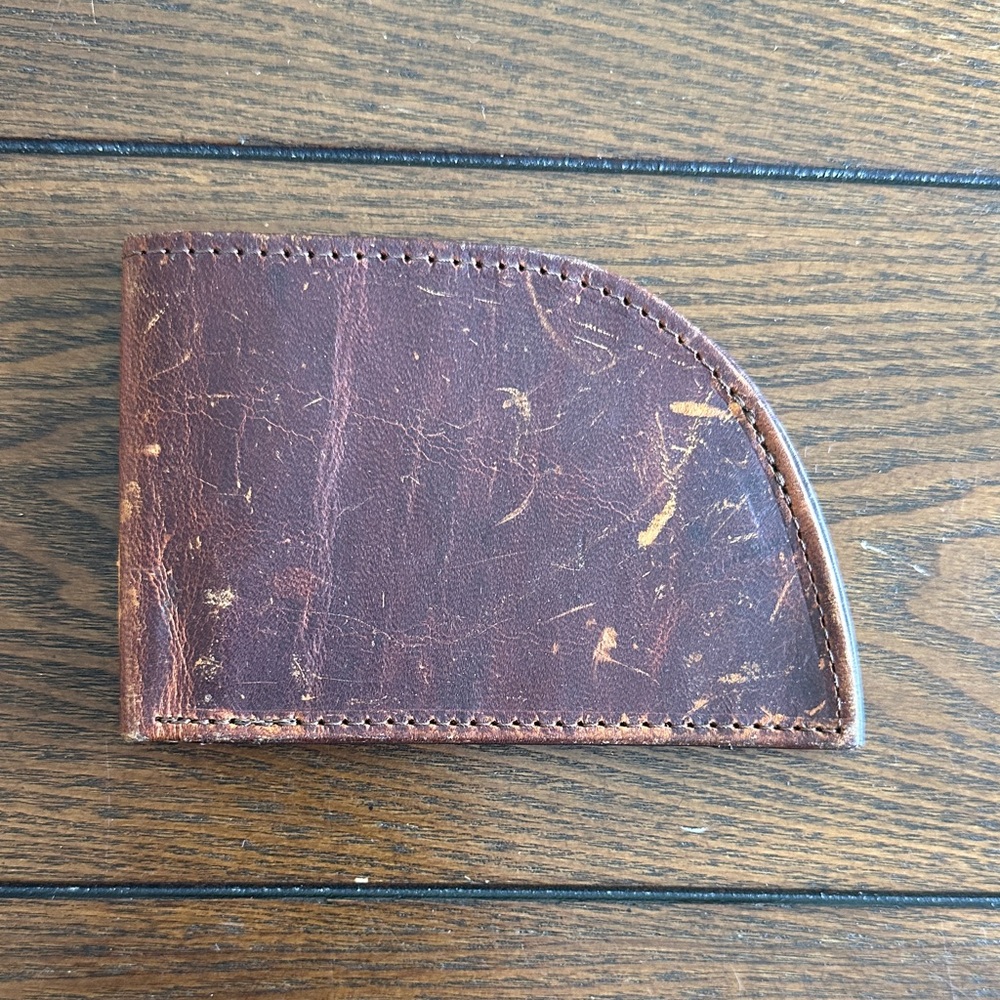 Vintage Brown Rouge Leather Front Pocket Wallet